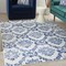 Homeroots 6 x 9 ft. Ivory & Navy Damask Area Rug 385824 - alternate 3